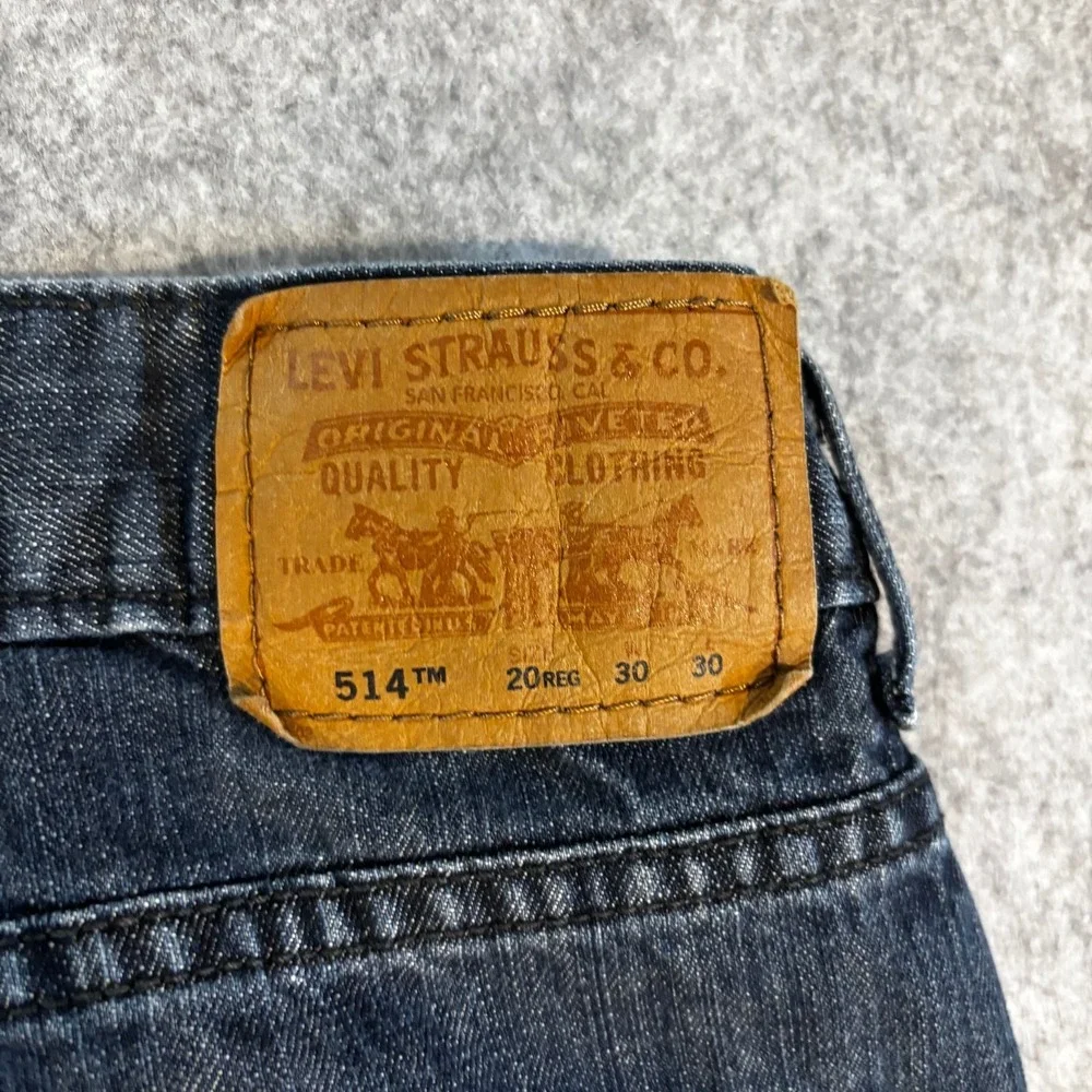 Levi's 514 Slim Straight Jeans Boys Size 20 Reg 30x30 Dark Wash Denim